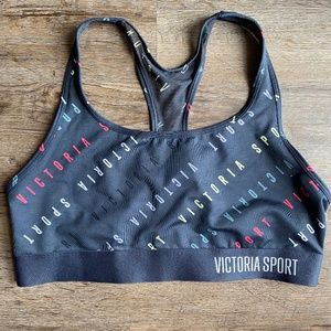 Gray Victoria's Secret sports bra size L